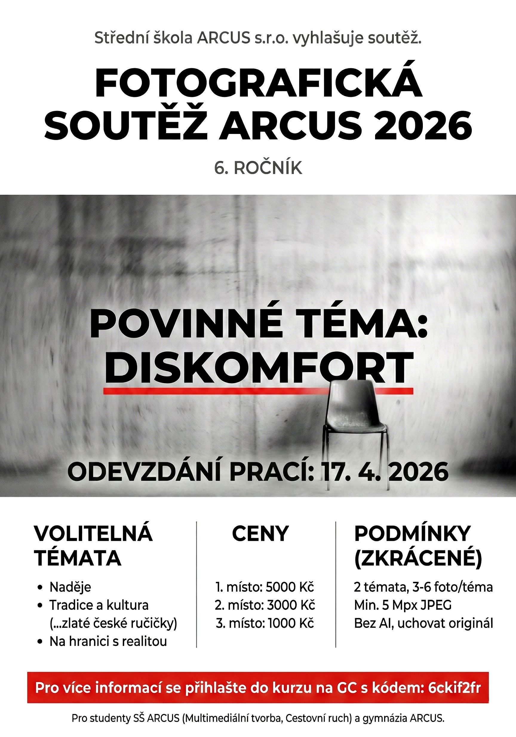 Vyhl&aacute;&scaron;en&iacute; 6. ročn&iacute;ku fotografick&eacute; soutěže ARCUS PHOTO.